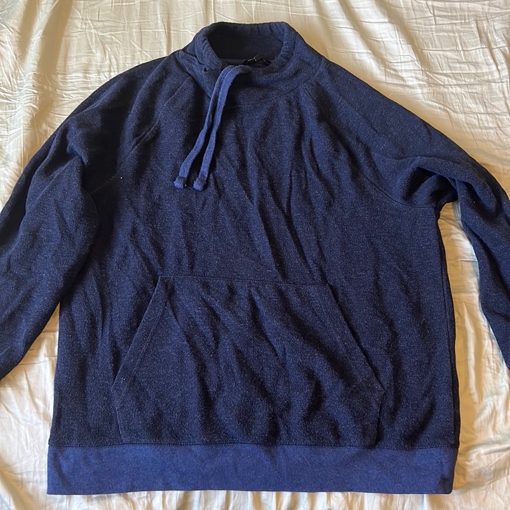 Banana Republic - XL - High Neck Hoodie - Blue